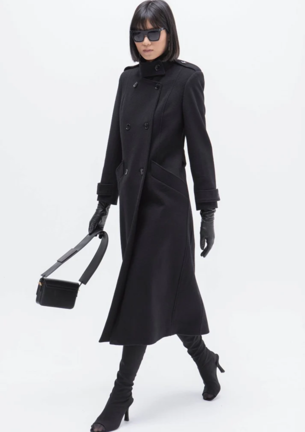 abrigo wool negro