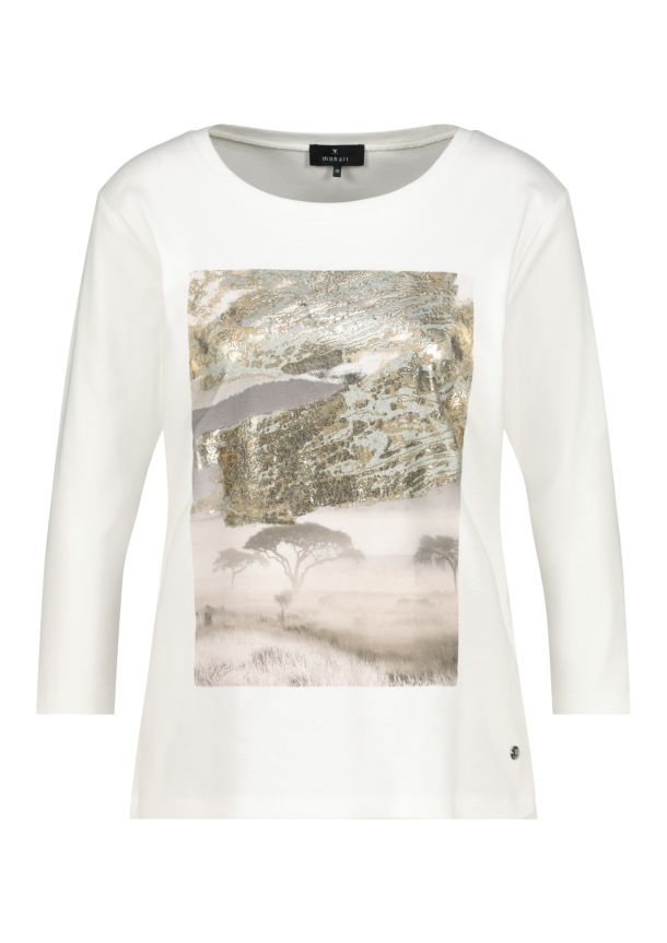 Camiseta manga larga estampada 